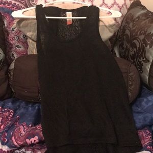 A black lace tank top / shirt